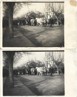 Înmormântare la Vălenii de Munte, Prahova, 1931, lot de 2 fotografii