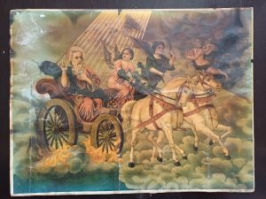 Sfântul Ilie, litografie românească religioasă de epocă