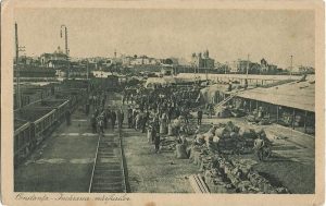 Constanța, încărcarea mărfurilor, carte poștală