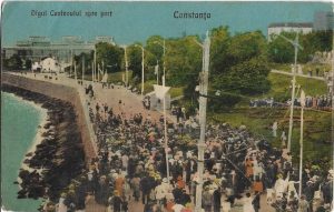 Constanța, Digul Cazinoului spre port, carte poștală