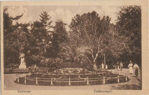 Bukarest, Parkanlagen, carte poștală