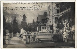 Terasele Castelului Peleș, Sinaia, carte poștală