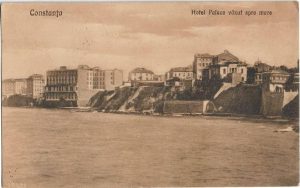 Constanța, Hotelul Palace văzut spre mare, carte poștală