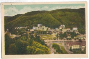 Băile Slănic Moldova, vedere generală, carte poștală