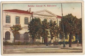 Brăila, Liceul N Bălcescu, carte poștală