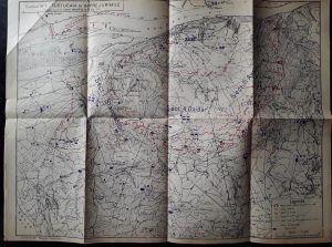 Turtucaia și împrejurimile, fortificațiile românești și situația trupelor la data de 18/31 august 1916, hartă, 1923
