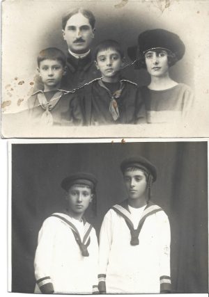 Viitorul general Nicolae Scarlat Stoenescu cu familia, perioada interbelică, lot de două fotografii