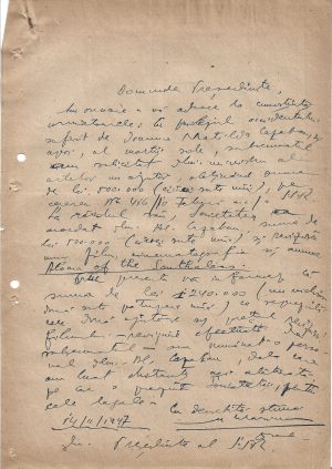 Alexandru Cazaban, două acte scrise și semnate olograf cu privire la moartea fiicei sale, Matilda, 1947