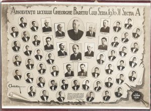 Alexandru Ciura și absolvenții Liceului Gheorghe Barițiu, Cluj, 1930-1931