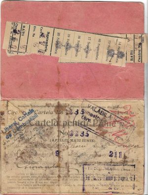 Cartelă românească pentru pâine, 1919