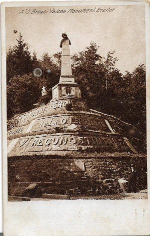 Brezoi Vâlcea Monumentul Eroilor, carte poștală
