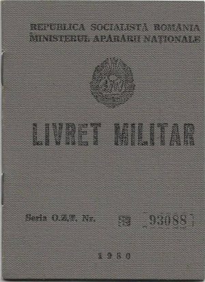 Livret militar pentru femeie cu grad de locotenent, 1985