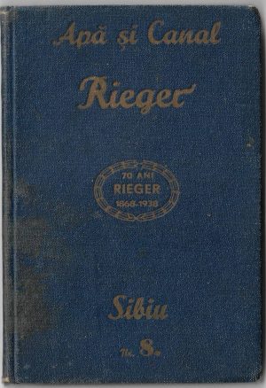 Catalog Nr 8, 1938, Fabricile de mașini And Rieger SA, Sibiu, secția turnătoria de tuburi și accesorii pentru canalizări, apaducte și conducte de gaz