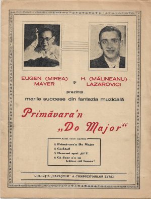 Partitură, începutul anilor 1940, compozitori evrei români, colecția Barașeum din București a compozitorilor evrei