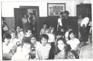 În clasa în care a învățat Marin Preda, 22 V 1986, Siliștea-Gumești