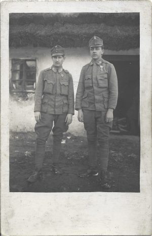 Soldat și fruntaș austro-ungari din specialitatea transporturi, decorați cu medalia Pentru vitejie, Primul Război Mondial