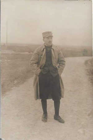 Ofițer român în timpul Campaniei din Ungaria, 1919, la Sopron