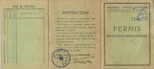 Permis de acces in zona militară, 1941