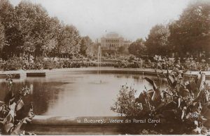 București, Vedere din Parcul Carol, carte poștală