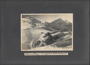 Poziții austro-ungare pe frontul italian, la mare altitudine, două fotografii