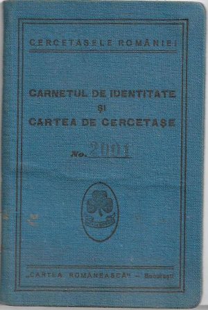 Carnetul de identitate și cartea de cercetașe, Cohorta Domnița Ileana, București, 1936