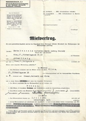 Mietvertrag, 1941