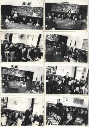 Conferință de partid, România, perioada comunistă, lot de 8 fotografii mari