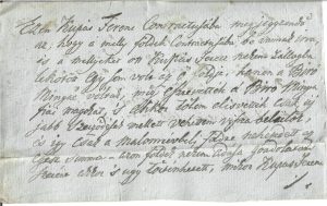 Contract pentru pământuri, limba maghiară, Transilvania, secolul al XIX-lea/Magyar nyelvű okirat
