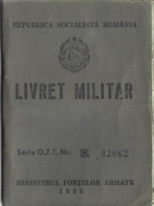 Livret militar de ofițer pentru femeie, 1973, RSR