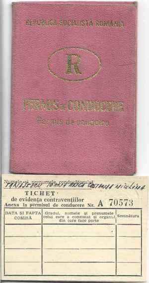 Permis de conducere, 1974, România