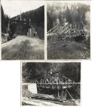 Pod peste râul Oituz, 1930, lot de 3 fotografii