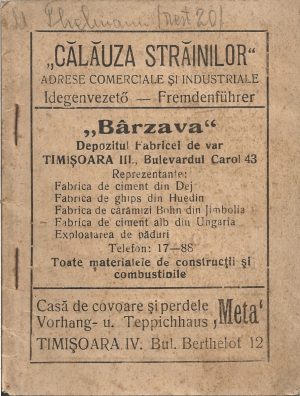 Călăuza străinilor (Timișoara și împrejurimile), fără an, perioada interbelică