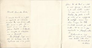 Simion Mehedinți, scrisoare olografă, 1903