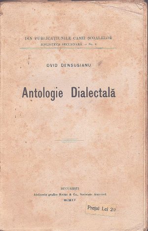 Antologie Dialectală de Ovid Densusianu, 1915