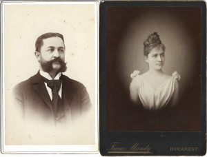 Constantin Rădulescu și soția sa, Zoe, născută Boerescu, studio Societatea Amatorilor de Fotografia, respectiv Franz Mándy, București