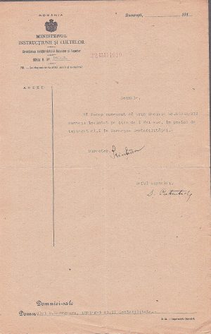 Constantin Kirițescu, semnătura olografă, 1919