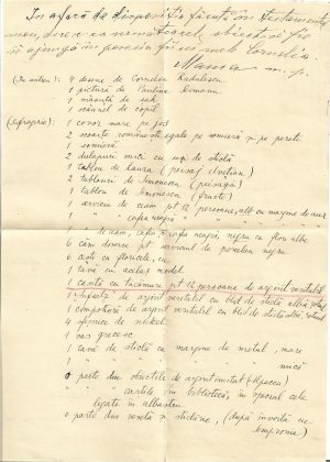 Cornelia Brediceanu, născută Rădulescu, dispoziție testamentară suplimentată în favoarea fiicei sale Cornelia, măritată Blaga, manu propria