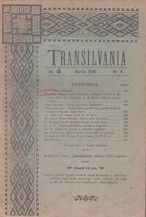 Transilvania, 4/1926