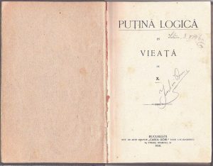 Puțină logică în vieață de X, 1910