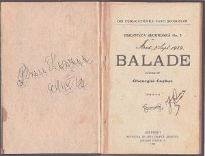 Balade culese de George Coșbuc, 1922