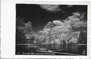 Cluj, Lacul din parcul orașului, carte poștală
