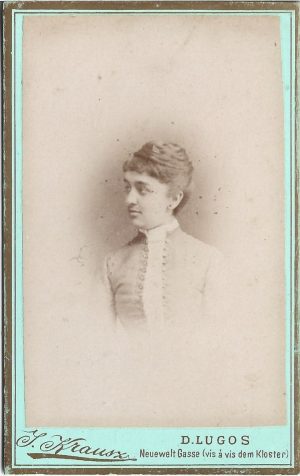Elena Dobrin, născută Rădulescu, studio Julius Krausz, Lugoj