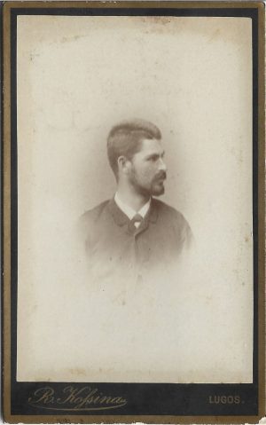 George Dobrin, avocat apărător al memorandiștilor, primul prefect al județului Caraș, studio Rudolf Kossyna, Lugoj