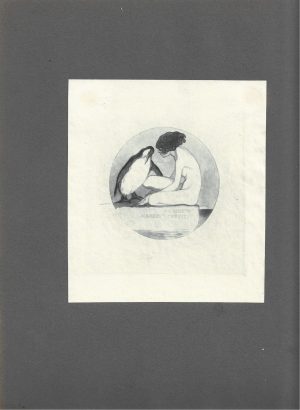 Ex-libris Margot Lewknecht de Franz Von Bayros, heliogravură, cca 1910