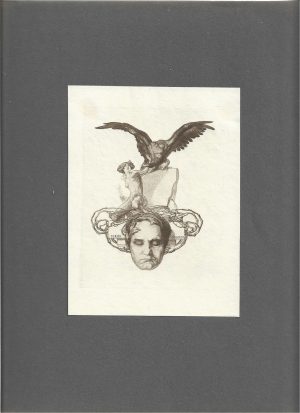 Ex-libris Oscar Neuhardt de Franz Von Bayros, heliogravură, cca 1910