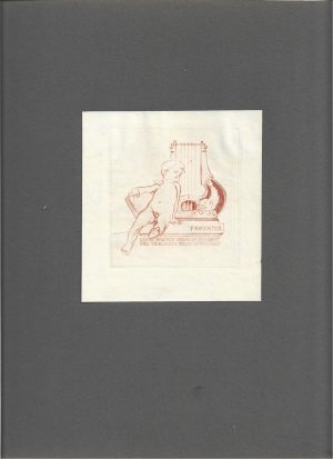 Ex-libris Paul Mixa de Franz Von Bayros, heliogravură, cca 1910