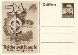 Reichswettkämpfe der SA, Berlin, 15-17 Juli 1938, carte poștală