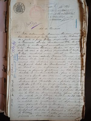 Grand Hôtel du Boulevard din București, întreaga istorie a hotelului în actele sale originale începând din anul 1851 până în anii 1930