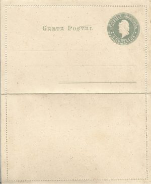 Carta postal 4 centavos Republica Argentina