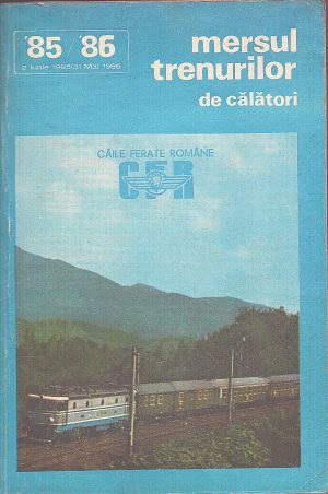 Mersul trenurilor de călători 1985-1986, exemplar de serviciu